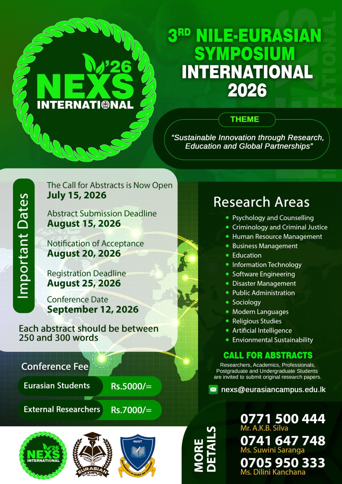 NEXS 2026 flyer